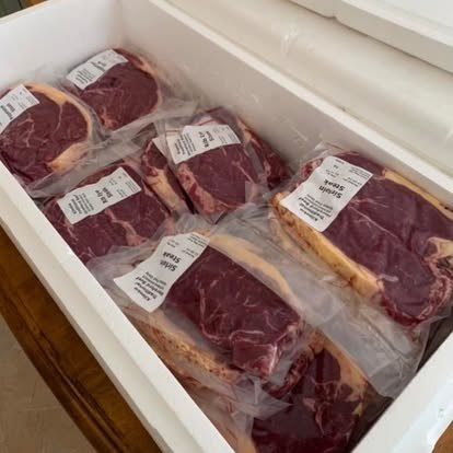 Vacuum-packed cuts of Kileekie pasture fed Hereford beef
