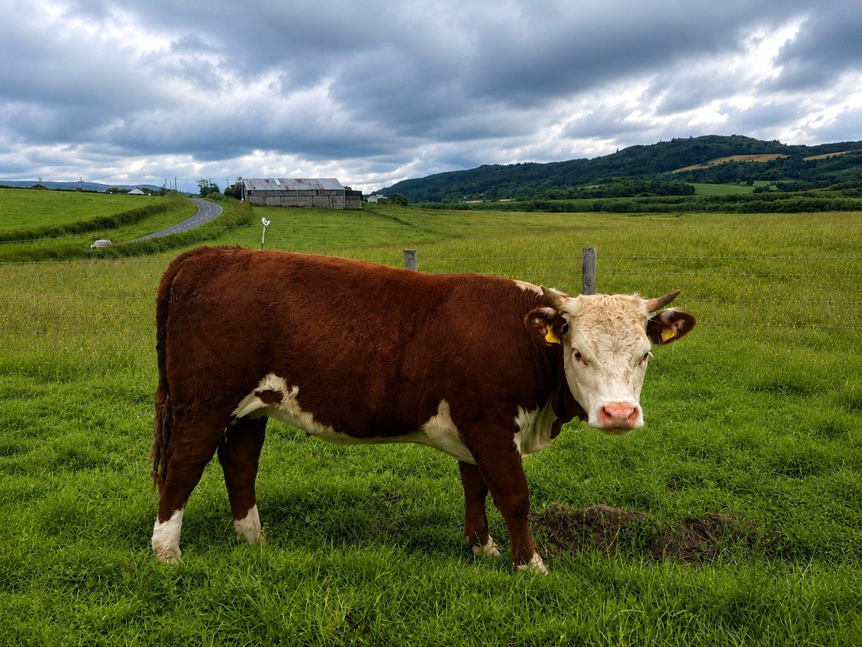 Kileekie Beauty Model, registered Traditional Hereford yearling heifer, sold