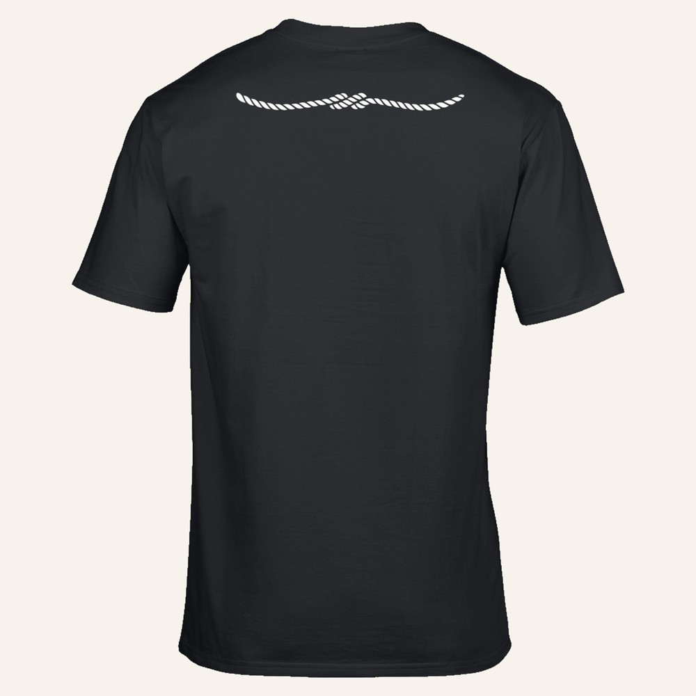 Kileekie Badge and Rope tee, dark colours, back
