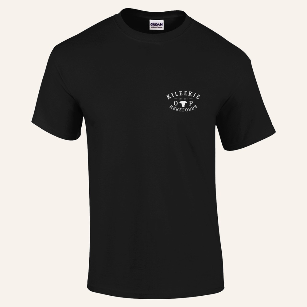 Kileekie Badge and Rope tee, dark colours, front