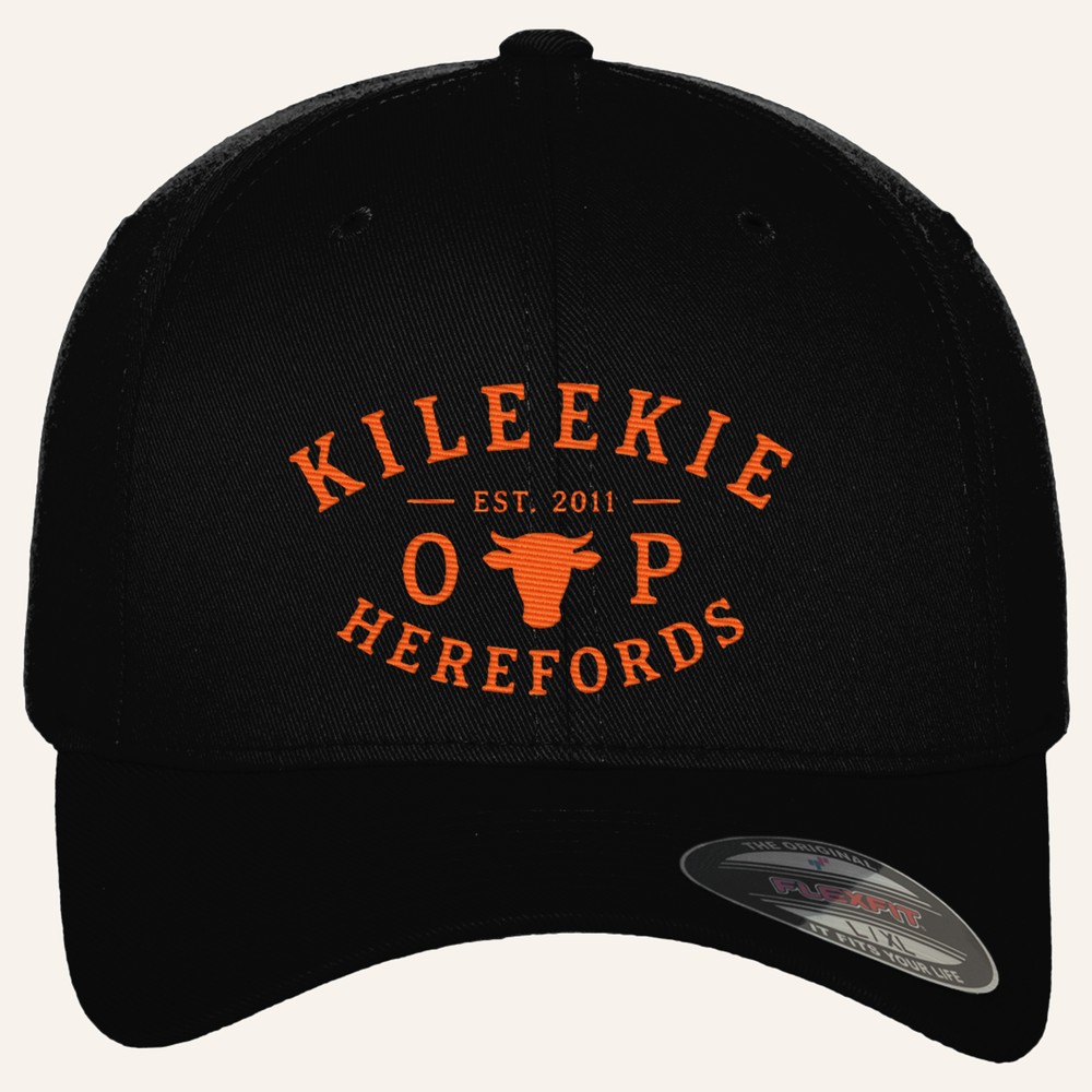 Kileekie Fitted Cap, orange on black