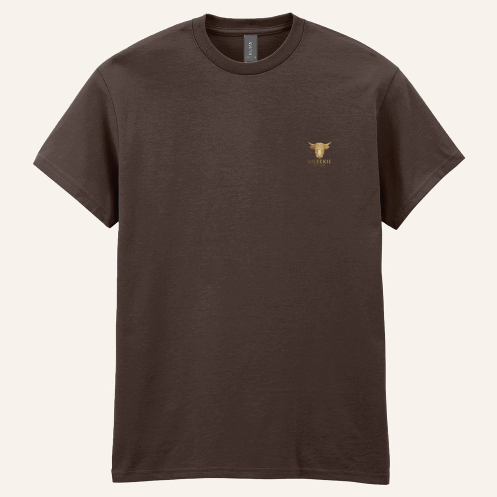 Kileekie Cattle Scene tee, brown, front