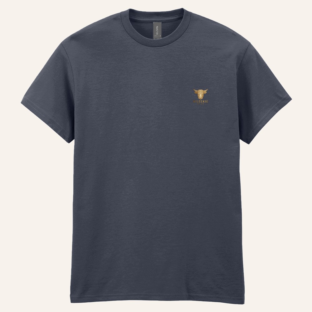 Kileekie Western Rider tee, dark heather, front